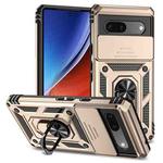 For Google Pixel 7a Sliding Camshield Holder Phone Case(Gold)