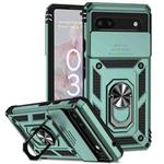 For Google Pixel 6a Sliding Camshield Holder Phone Case(Dark Green)