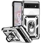 For Google Pixel 6a Sliding Camshield Holder Phone Case(Silver)