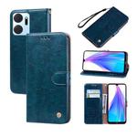 For Honor X7a/Play7T Oil Wax Texture Leather Phone Case(Blue)