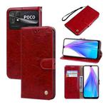 For Xiaomi Poco C40 Oil Wax Texture Leather Phone Case(Red)