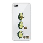 For iPhone 8 Plus / 7 Plus Coloured Drawing Pattern Highly Transparent TPU Protective Case(Avocado)