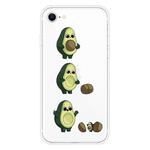 For iPhone SE 2022 / SE 2020 / 8 / 7 Coloured Drawing Pattern Highly Transparent TPU Protective Case(Avocado)