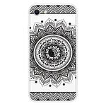 For iPhone SE 2022 / SE 2020 / 8 / 7 Coloured Drawing Pattern Highly Transparent TPU Protective Case(Mandala)