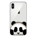 For iPhone X / XS Coloured Drawing Pattern Highly Transparent TPU Protective Case(Panda)