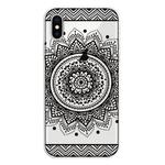For iPhone XS Max Coloured Drawing Pattern Highly Transparent TPU Protective Case(Mandala)