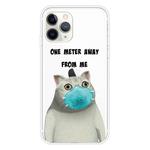 For iPhone 11 Pro Coloured Drawing Pattern Highly Transparent TPU Protective Case(Mask Cat)