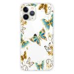 For iPhone 11 Pro Coloured Drawing Pattern Highly Transparent TPU Protective Case(Golden Butterfly)