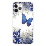 For iPhone 11 Pro Coloured Drawing Pattern Highly Transparent TPU Protective Case(Purple Butterfly)