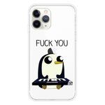 For iPhone 11 Pro Max Coloured Drawing Pattern Highly Transparent TPU Protective Case(Penguin)