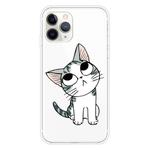 For iPhone 11 Pro Max Coloured Drawing Pattern Highly Transparent TPU Protective Case(Cat)