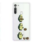 For Motorola G8 Power Coloured Drawing Pattern Highly Transparent TPU Protective Case(Avocado)