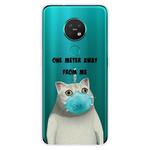 For Nokia 6.2 / 7.2 Coloured Drawing Pattern Highly Transparent TPU Protective Case(Mask Cat)