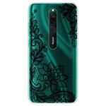 For Xiaomi Redmi 8 Coloured Drawing Pattern Highly Transparent TPU Protective Case(Black Rose)