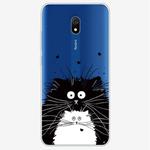 For Xiaomi Redmi 8A Coloured Drawing Pattern Highly Transparent TPU Protective Case(Black White Rat)