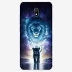 For Xiaomi Redmi 8A Coloured Drawing Pattern Highly Transparent TPU Protective Case(Lion)