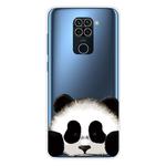 For Xiaomi Redmi 10X Coloured Drawing Pattern Highly Transparent TPU Protective Case(Panda)