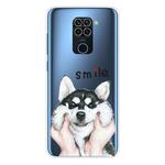 For Xiaomi Redmi 10X Coloured Drawing Pattern Highly Transparent TPU Protective Case(Pinch Dog)