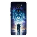 For Xiaomi Redmi 10X Coloured Drawing Pattern Highly Transparent TPU Protective Case(Lion)