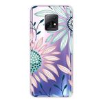 For Xiaomi Redmi 10X 5G Coloured Drawing Pattern Highly Transparent TPU Protective Case(Flower)