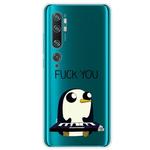 For Xiaomi Mi CC9 Pro Coloured Drawing Pattern Highly Transparent TPU Protective Case(Penguin)