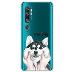 For Xiaomi Mi CC9 Pro Coloured Drawing Pattern Highly Transparent TPU Protective Case(Pinch Dog)