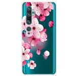 For Xiaomi Mi CC9 Pro Coloured Drawing Pattern Highly Transparent TPU Protective Case(Cherry Blossoms)