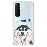 For Xiaomi Mi Note 10 Lite Coloured Drawing Pattern Highly Transparent TPU Protective Case(Pinch Dog)