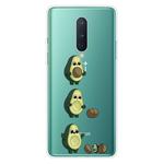 For OnePlus 8 Coloured Drawing Pattern Highly Transparent TPU Protective Case(Avocado)
