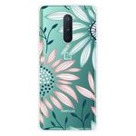 For OnePlus 8 Coloured Drawing Pattern Highly Transparent TPU Protective Case(Flower)