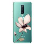 For OnePlus 8 Coloured Drawing Pattern Highly Transparent TPU Protective Case(Lotus)