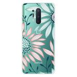 For OnePlus 8 Pro Coloured Drawing Pattern Highly Transparent TPU Protective Case(Flower)