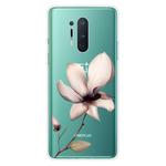 For OnePlus 8 Pro Coloured Drawing Pattern Highly Transparent TPU Protective Case(Lotus)