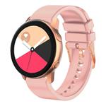 For Amazfit GTR Mini / Bip 3 / Bip 3 Pro 20mm Solid Color Rose Gold Buckle Silicone Watch Band(Pink)