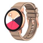 For Amazfit GTR Mini / Bip 3 / Bip 3 Pro 20mm Solid Color Rose Gold Buckle Silicone Watch Band(Khaki)