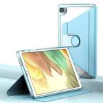 For Samsung Galaxy Tab A7 Lite T220 Clear 360 Rotation Stand Smart Leather Tablet Case(Baby Blue)