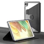 For Samsung Galaxy Tab A7 Lite T220 Clear 360 Rotation Stand Smart Leather Tablet Case(Black)