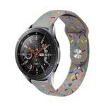 For Garmin Venu / SQ / SQ2 / Venu 2 Plus 20mm Sports Rainbow Dots Silicone Watch Band(Grey)