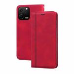 For Huawei nova Y61/Enjoy 50z Frosted Business Magnetic Horizontal Flip PU Phone Case(Red)
