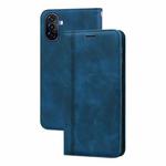 For Huawei nova Y70 / Y70 Plus Frosted Business Magnetic Horizontal Flip PU Phone Case(Blue)