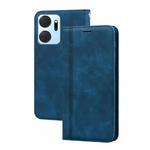 For Honor X7a/Play7T Frosted Business Magnetic Horizontal Flip PU Phone Case(Blue)