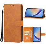 For Samsung Galaxy A35 Leather Phone Case(Brown)