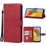 For Samsung Galaxy M14 4G Leather Phone Case(Red)