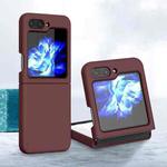 For Samsung Galaxy Z Flip5 Silicone Skin Feel Folding Phone Case(Plum)