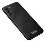 For Samsung Galaxy S23+ 5G SULADA Shockproof TPU + Handmade Leather Phone Case(Black)