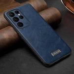 For Samsung Galaxy S25 Ultra 5G SULADA Shockproof TPU Hybrid Handmade Leather Phone Case(Blue)