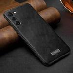 For Samsung Galaxy S25+ 5G SULADA Shockproof TPU Hybrid Handmade Leather Phone Case(Black)
