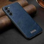 For Samsung Galaxy S25+ 5G SULADA Shockproof TPU Hybrid Handmade Leather Phone Case(Blue)