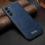 For Samsung Galaxy S25 5G SULADA Shockproof TPU Hybrid Handmade Leather Phone Case(Blue)