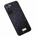 For Samsung Galaxy S23 5G SULADA Glittery TPU + Handmade Leather Phone Case(Black)